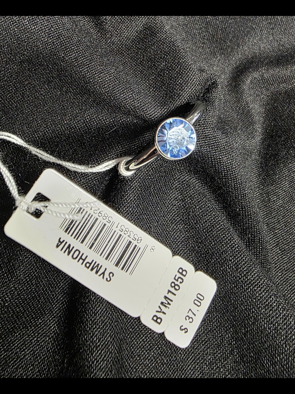 Sterling Ring with Light Blue Stone